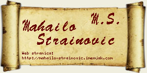 Mahailo Strainović vizit kartica